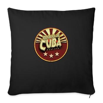 Republica De Cuba Libre (à l'ancienne) - Housse de coussin décorative 45 x 45 cm - noir - Devant