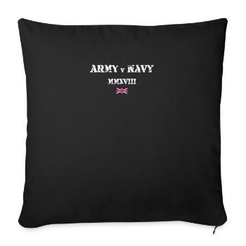 Army v Navy - Sofa pillowcase 17,3'' x 17,3'' (45 x 45 cm) - black - Front