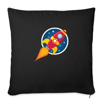 star ship - Sofa pillowcase 17,3'' x 17,3'' (45 x 45 cm) - black - Front