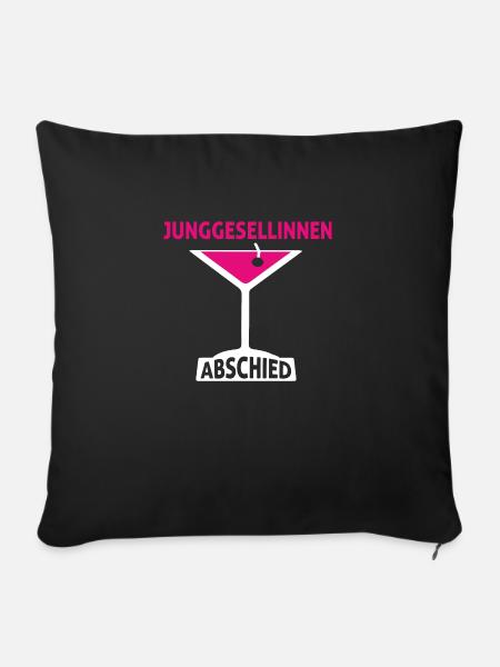 Junggesellinnenabschied - Junggesellin Abschied - Sofakissenbezug 45 x 45 cm - Schwarz