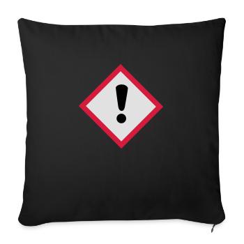 achtung - Sofakissenbezug 45 x 45 cm - Schwarz - Vorne
