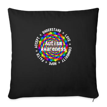 Autism Awareness - Sofakissenbezug 45 x 45 cm - Schwarz - Vorne
