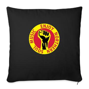 3 colors - Enjoy Northern Soul Music - nighter - Sofa pillowcase 17,3'' x 17,3'' (45 x 45 cm) - black - Front