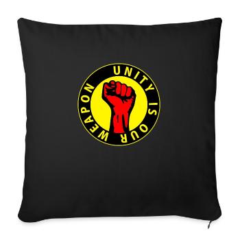 Digital - unity is our weapon - against capitalism - Sofakissenbezug 45 x 45 cm - Schwarz - Vorne