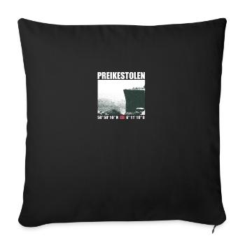 Preikestolen - Norwegen Urlaub Reise Geschenk - Sofakissenbezug 45 x 45 cm - Schwarz - Vorne