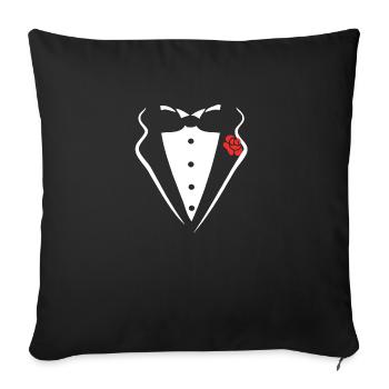 STYLE TUXEDO TUXEDO SUIT SHIRT - Sofa pillowcase 17,3'' x 17,3'' (45 x 45 cm) - black - Front