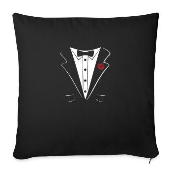 FILIGRAN TUXEDO TUXEDO SUIT SHIRT - Sofakissenbezug 45 x 45 cm - Schwarz - Vorne