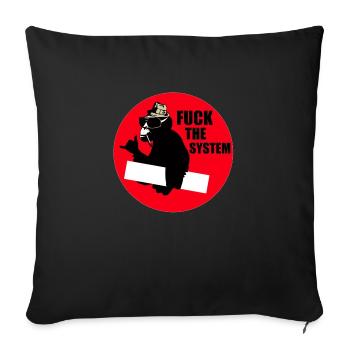 baiser le système - Housse de coussin décorative 45 x 45 cm - noir - Devant