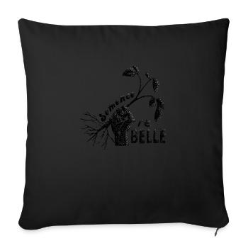 Semence rebelle (n) - Housse de coussin décorative 45 x 45 cm - noir - Devant