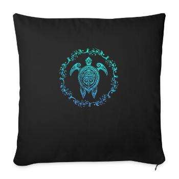 Schildkröte Mandala Meer Thailand Geschenk - Sofakissenbezug 45 x 45 cm - Schwarz - Vorne
