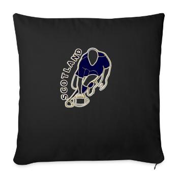 Scotland Rugby Player Team Style - Sofa pillowcase 17,3'' x 17,3'' (45 x 45 cm) - black - Front