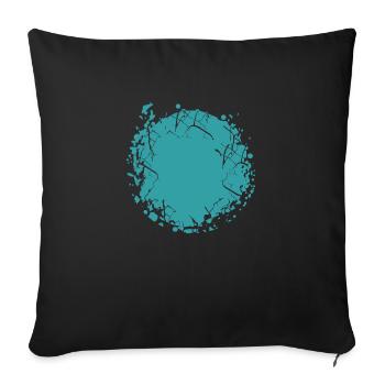 Vector background eu - Sofa pillowcase 17,3'' x 17,3'' (45 x 45 cm) - black - Front