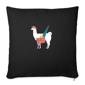 Ab zum Strand - Sofakissenbezug 45 x 45 cm - Schwarz - Vorne