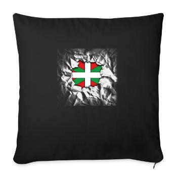 euskal herria design 36 - Sofa pillowcase 17,3'' x 17,3'' (45 x 45 cm) - black - Front