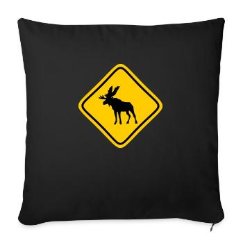 Caribou - Sofa pillowcase 17,3'' x 17,3'' (45 x 45 cm) - black - Front