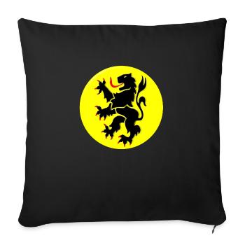 lion des flandres - Housse de coussin décorative 45 x 45 cm - noir - Devant