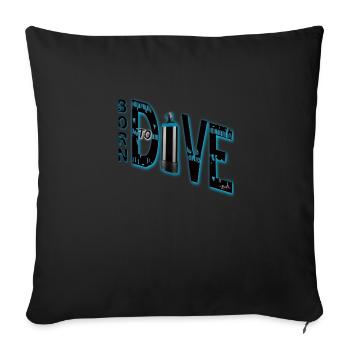 Né à Dive - Housse de coussin décorative 45 x 45 cm - noir - Devant