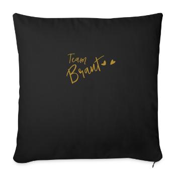 Bride - JGA Team Bride - Gold Series - Sofa pillowcase 17,3'' x 17,3'' (45 x 45 cm) - black - Front
