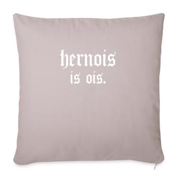 Hernals Wien 17 - Hernois is ois - Sofakissenbezug 45 x 45 cm - helles Taupe - Vorne