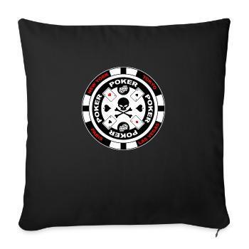 poker team design 3 - Sofa pillowcase 17,3'' x 17,3'' (45 x 45 cm) - black - Front