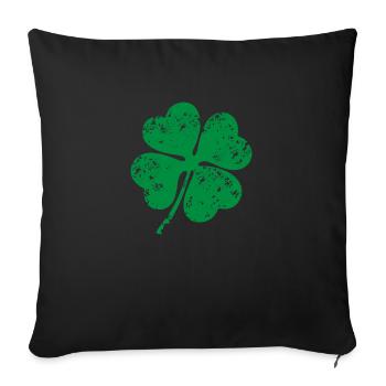 Irish clover uk - Sofa pillowcase 17,3'' x 17,3'' (45 x 45 cm) - black - Front
