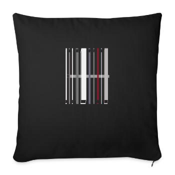 Stylish Abstract Two - Sofa pillowcase 17,3'' x 17,3'' (45 x 45 cm) - black - Front