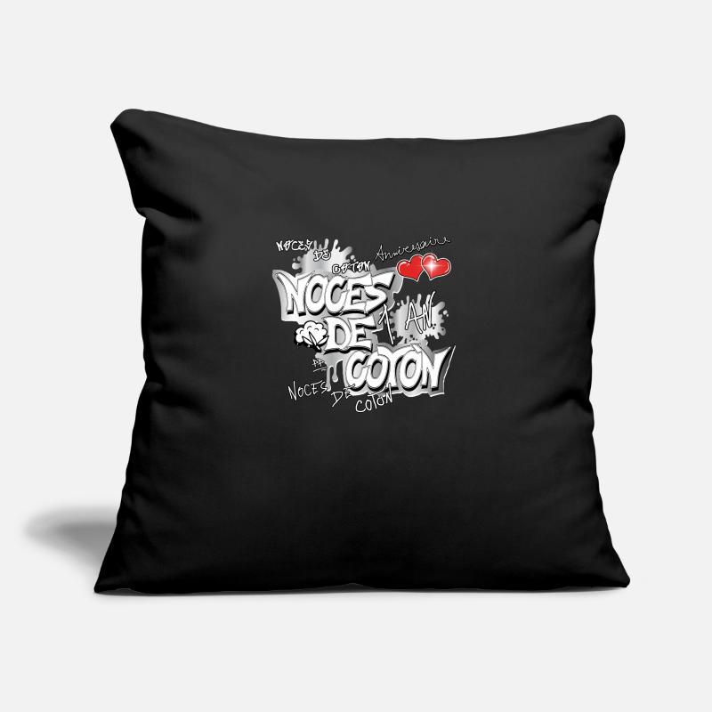 Noces de coton ELLE Housse de coussin décorative 45 x 45 cm