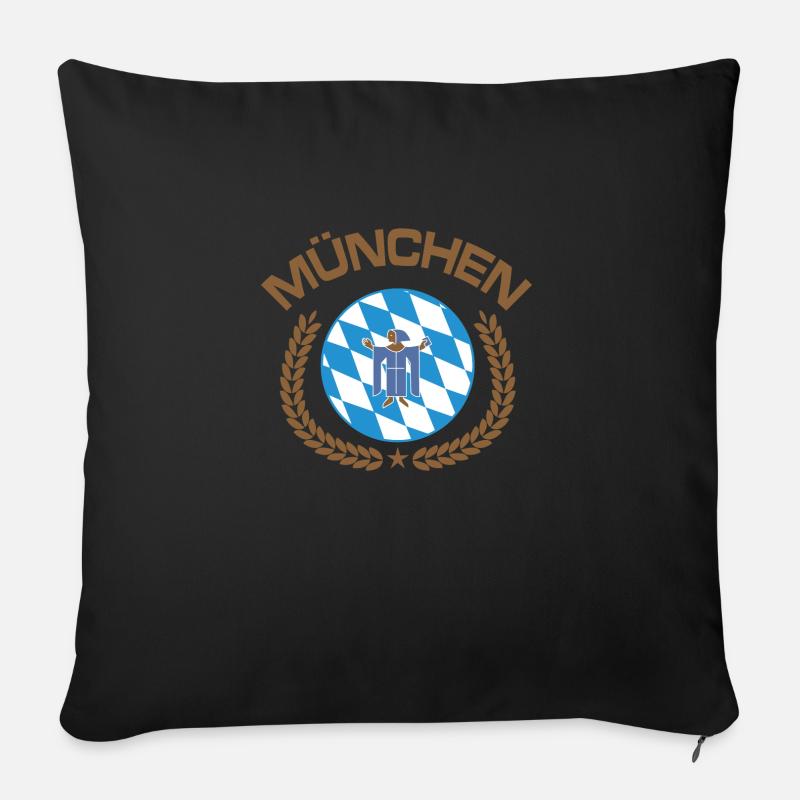 München - Sofakissenbezug 45 x 45 cm - Schwarz