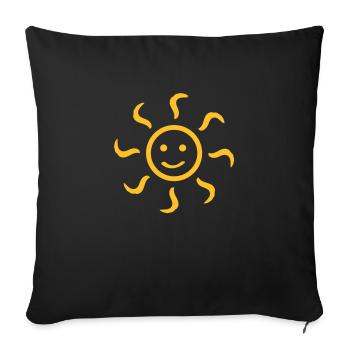 Sun - Housse de coussin décorative 45 x 45 cm - noir - Devant