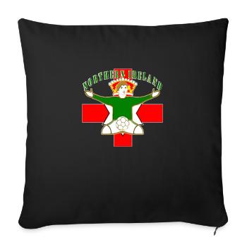 N.Ireland football goal celebration player design - Sofa pillowcase 17,3'' x 17,3'' (45 x 45 cm) - black - Front