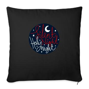 silent Night Holy Night - Sofa pillowcase 17,3'' x 17,3'' (45 x 45 cm) - black - Front