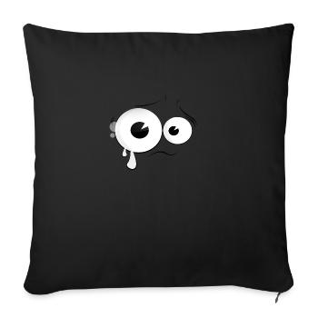 Crying Face - Sofa pillowcase 17,3'' x 17,3'' (45 x 45 cm) - black - Front