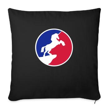 sport red blue logo cool silhouette night cliff m - Sofa pillowcase 17,3'' x 17,3'' (45 x 45 cm) - black - Front