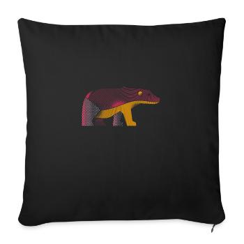 Ours graphique - Housse de coussin décorative 45 x 45 cm - noir - Devant