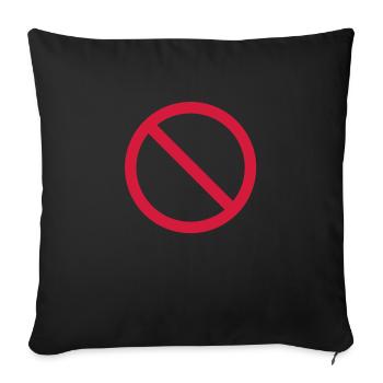 verboten__f1 - Housse de coussin décorative 45 x 45 cm - noir - Devant