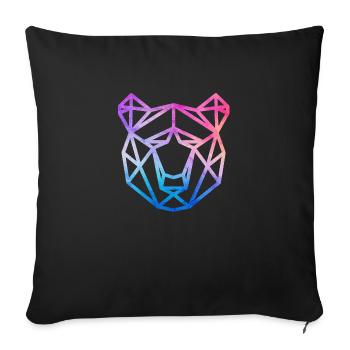 Bear geometric - Sofa pillowcase 17,3'' x 17,3'' (45 x 45 cm) - black - Front