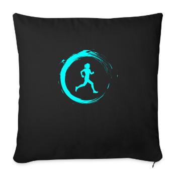 jog - Sofa pillowcase 17,3'' x 17,3'' (45 x 45 cm) - black - Front