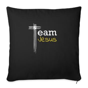 Équipe jésus - Housse de coussin décorative 45 x 45 cm - noir - Devant