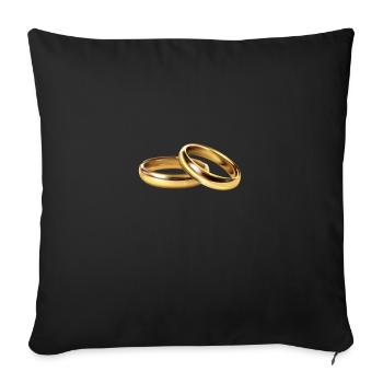 ring - Sofa pillowcase 17,3'' x 17,3'' (45 x 45 cm) - black - Front