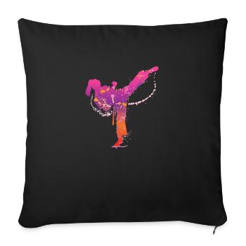 Martial art - Sofa pillowcase 17,3'' x 17,3'' (45 x 45 cm) - black - Front