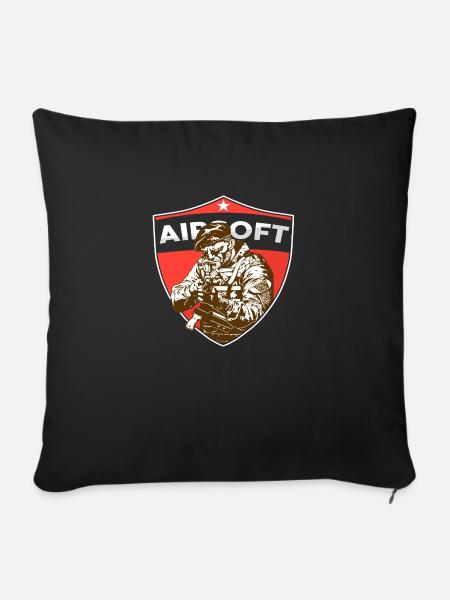 Airsoft - Sofakissenbezug 45 x 45 cm - Schwarz