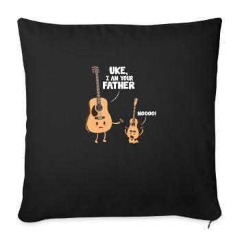 UKE I AM YOUR FATHER! NOOO! - Sofa pillowcase 17,3'' x 17,3'' (45 x 45 cm) - black - Front