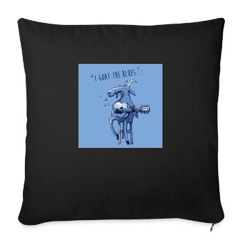 Ich ziege das Bluesplakat - Sofakissenbezug 45 x 45 cm - Schwarz - Vorne
