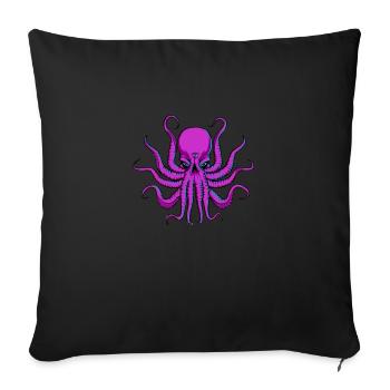 Tout Octopus voir - Housse de coussin décorative 45 x 45 cm - noir - Devant