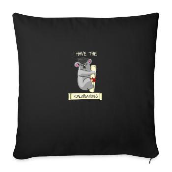 koalafied - Sofa pillowcase 17,3'' x 17,3'' (45 x 45 cm) - black - Front