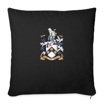 James Bonds coat-of-arms “The world is not enough" - Sofa pillowcase 17,3'' x 17,3'' (45 x 45 cm) - black - Front