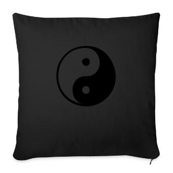 Ying Yang - Housse de coussin décorative 45 x 45 cm - noir - Devant