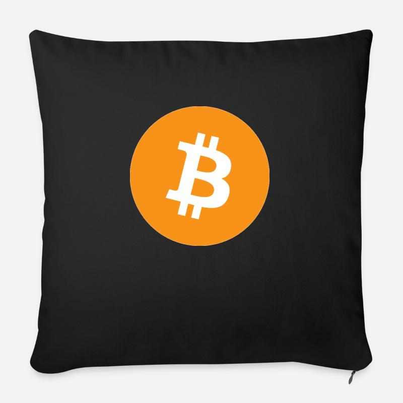 Bitcoin - Sofakissenbezug 45 x 45 cm - Schwarz