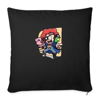 Funny Pirate - Sofakissenbezug 45 x 45 cm - Schwarz - Vorne