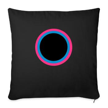 Circle - Sofa pillowcase 17,3'' x 17,3'' (45 x 45 cm) - black - Front